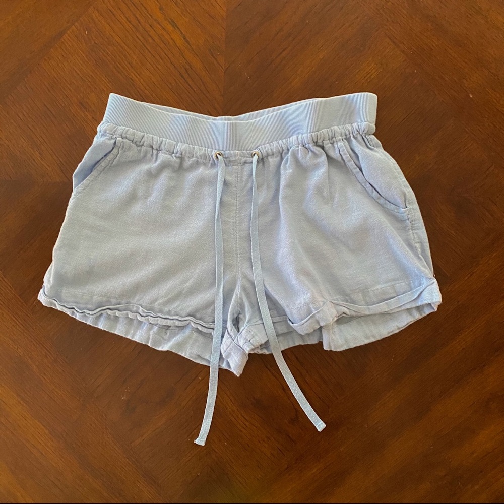 Light Blue Cotton Shorts